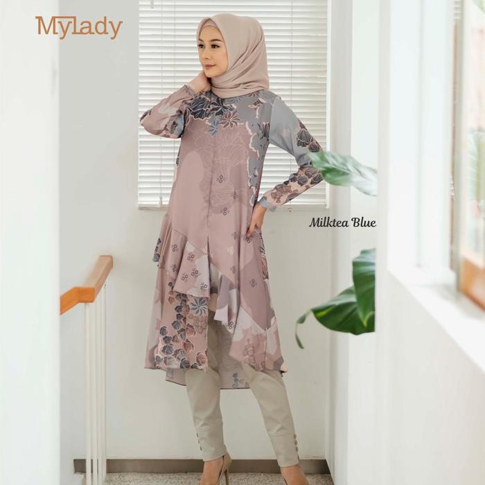 Gambar Tunik MY LADY Mirabell Original - milktea blue, S dari cicici2 undefined Tokopedia