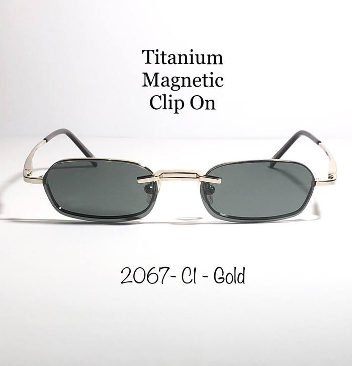Gambar Kacamata Fashion Magnetic Clip On Titanium Polaroid Gold/RedMaron 2067 - C1/GOLD dari jeonlinesopp undefined Tokopedia