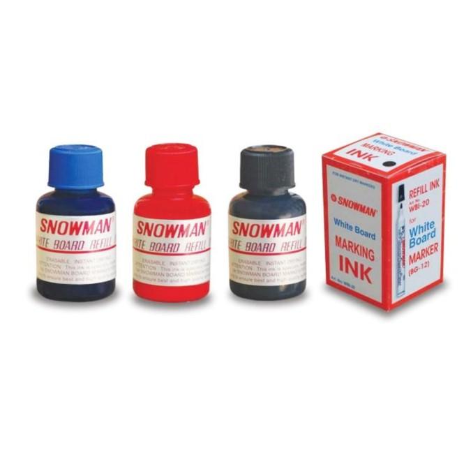 Gambar Snowman Refill Tinta Spidol Whiteboard (BG-12) Marker Warna Isi Ulang - Hitam dari SUKCESO Official undefined Tokopedia