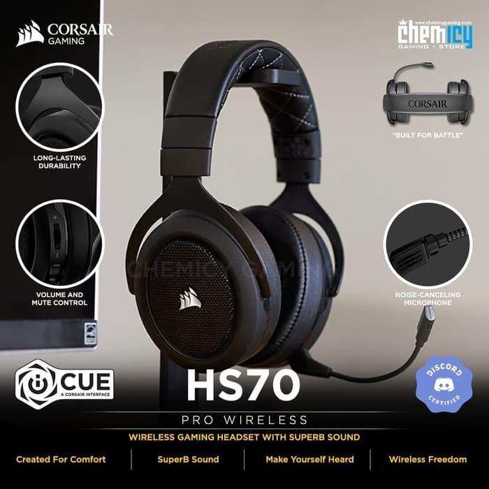 HS70 PRO WIRELESS Gaming Headset — Carbon