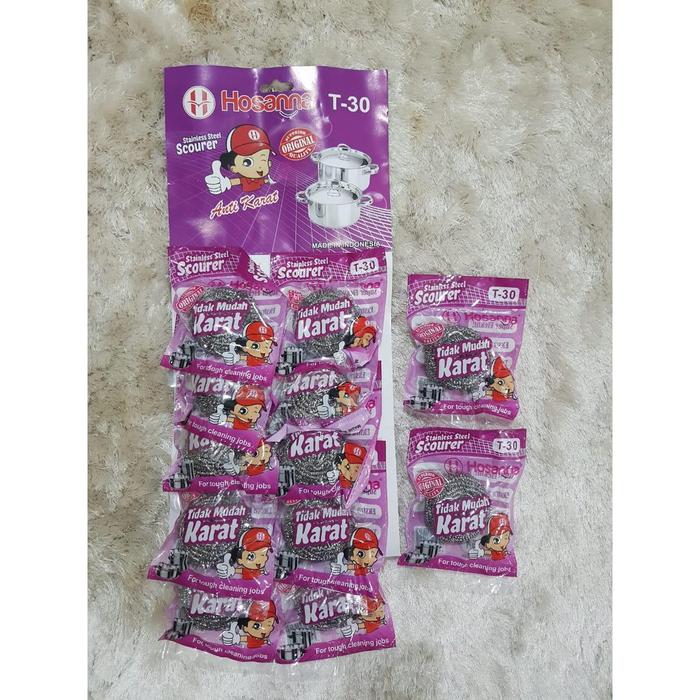 Gambar SABUT CUCI PIRING STAINLESS/ GOSOKAN STAINLESS/ GOSOK PANCI - T-30 dari Hosanna Houseware undefined Tokopedia