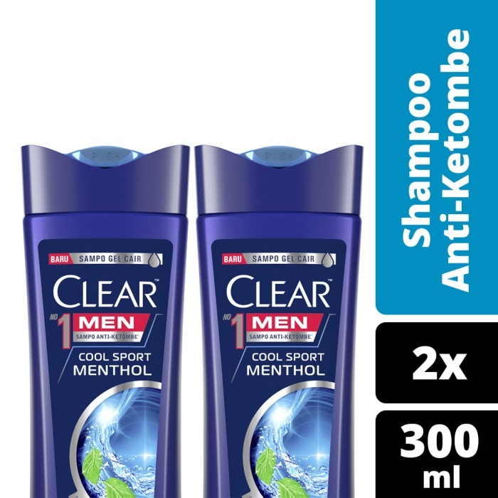Promo Harga Clear Men Shampoo Anti Dandruff Cool Sport Menthol 320 ml - Tokopedia