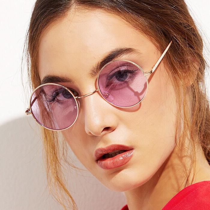 orange round sunglasses