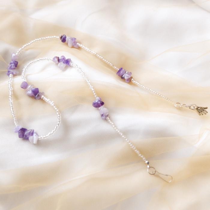 Gambar Merte - Strap Masker Batu Warna / Strap Kacamata / Gantungan Masker - Lilac, Strap Masker dari MERTE undefined Tokopedia