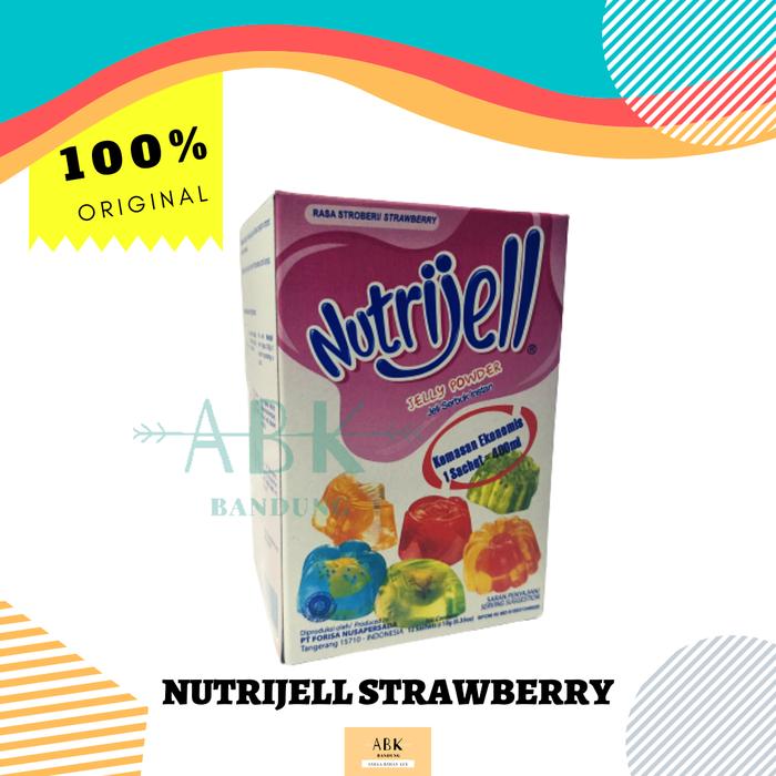 Gambar Nutrijell / Nutrijel ukuran Ekonomis 10 gr ( 1 box) isi 12 sachet - Stroberi dari Aneka Bahan Kue Bandung undefined Tokopedia