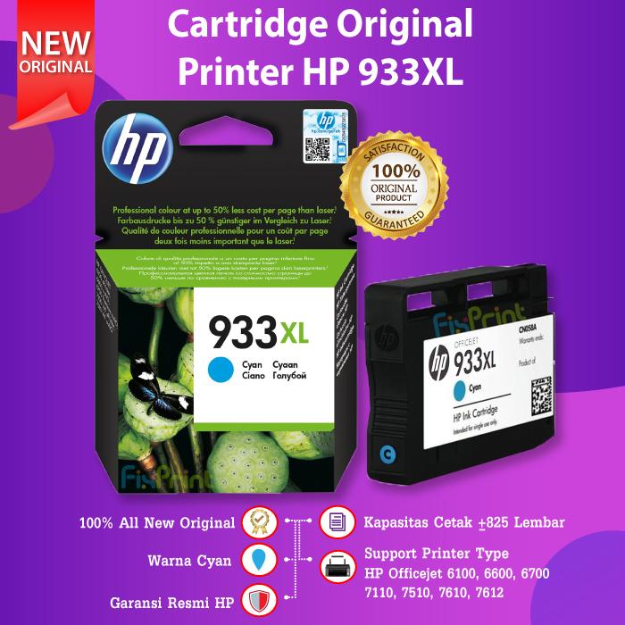 Gambar Cartridge HP 933XL 933 XL Cyan Magenta Yellow Tinta 7610 7612 6700 - Cyan dari FixPrint Indonesia undefined Tokopedia