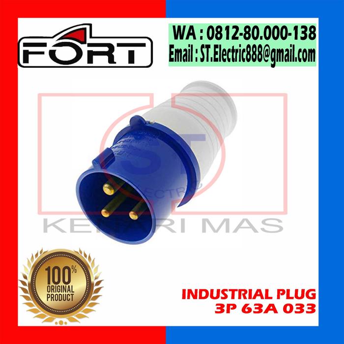 Gambar industrial plung IP 44 FORT / 033 / 3P 63A dari ST Electric Kenari Mas undefined Tokopedia