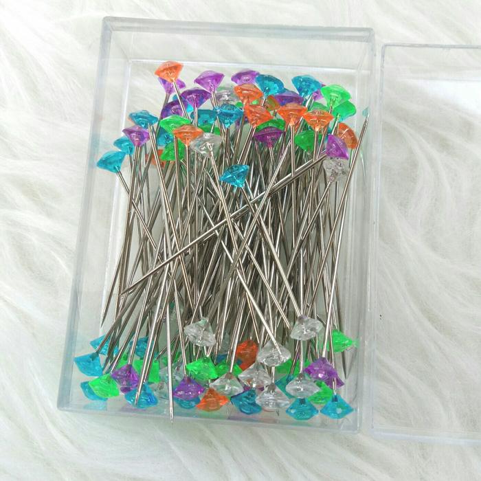 Gambar Diamond Pins Jarum Pentul Premium Kepala Diamonds Pin Bagus Tajam - Warnawarni dari ANNASTORE ID undefined Tokopedia