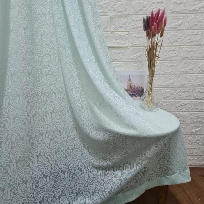 Gambar Vitrase Jendela gorden hordeng tirai minimalis Valencia Collection - Ice Green dari JJ Interiorr undefined Tokopedia