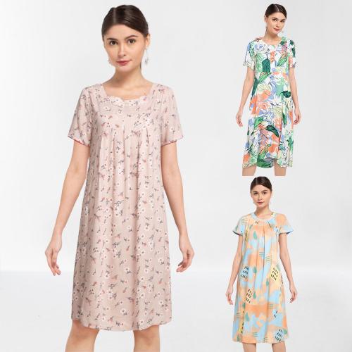 Promo KORZ Rayon Print Home Dress 