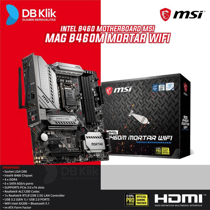 Mothetboard MSI MAG B460M MORTAR WIFI - MB MSI MAG B460 M Mortar Wifi