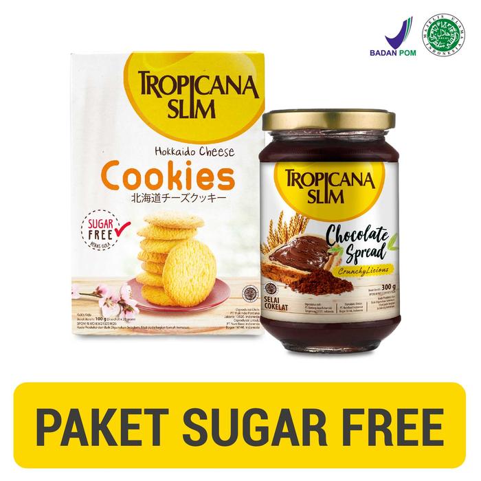 Gambar Tropicana Slim Hokkaido Cheese Cookies (5 Sch) + Chocolate Spread 300g dari Nutrimart Store undefined Tokopedia