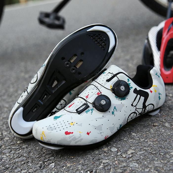 Jual Sepatu sepeda cleat roadbike model sport Hitam, 43 Kab - Main Image
