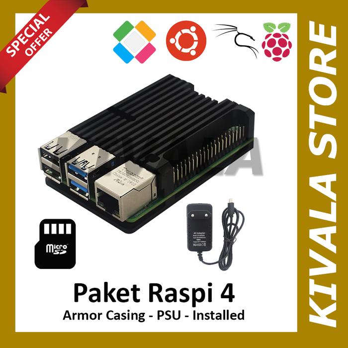 Paket Raspberry Pi 4 Case Armor Aluminium