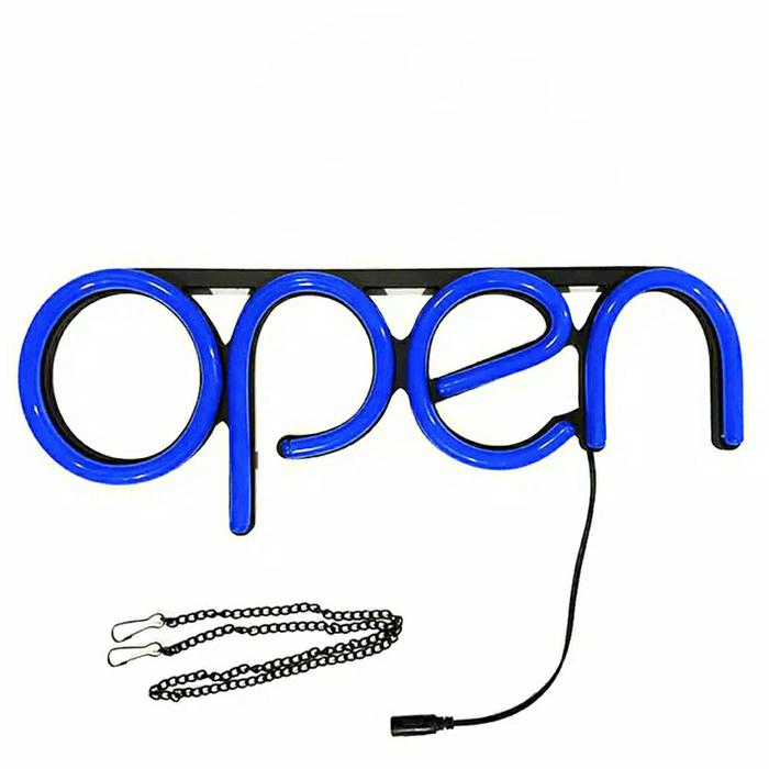 Gambar Lampu OPEN LED Sign - Biru dari Toko TriSatu undefined Tokopedia