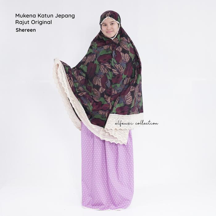 Gambar Mukena Katun Jepang Rajut Ori / Mukena Wanita Terbaru / Mukena Dewasa - Rajut Shereen dari ALFAUZI COLLECTION undefined Tokopedia