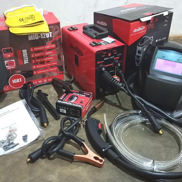 Gambar PAKET KOMPLIT MESIN LAS MIG 120 A TRAVO LAS + HELM LAS REDBO - TanpaBubleWrap dari SERBA TEKNIK JAKARTA UTARA undefined Tokopedia