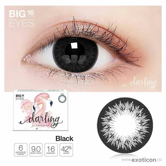 Gambar Softlens Darling - Hitam, Normal dari OPTIK MEGAH undefined Tokopedia