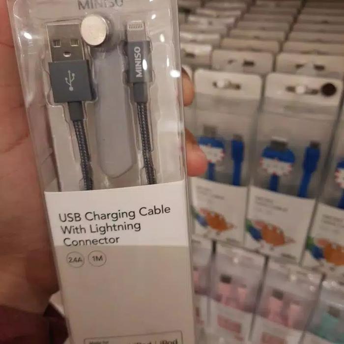 Gambar Cable Charger Iphone Miniso - Abu-abu dari Herncshop undefined Tokopedia