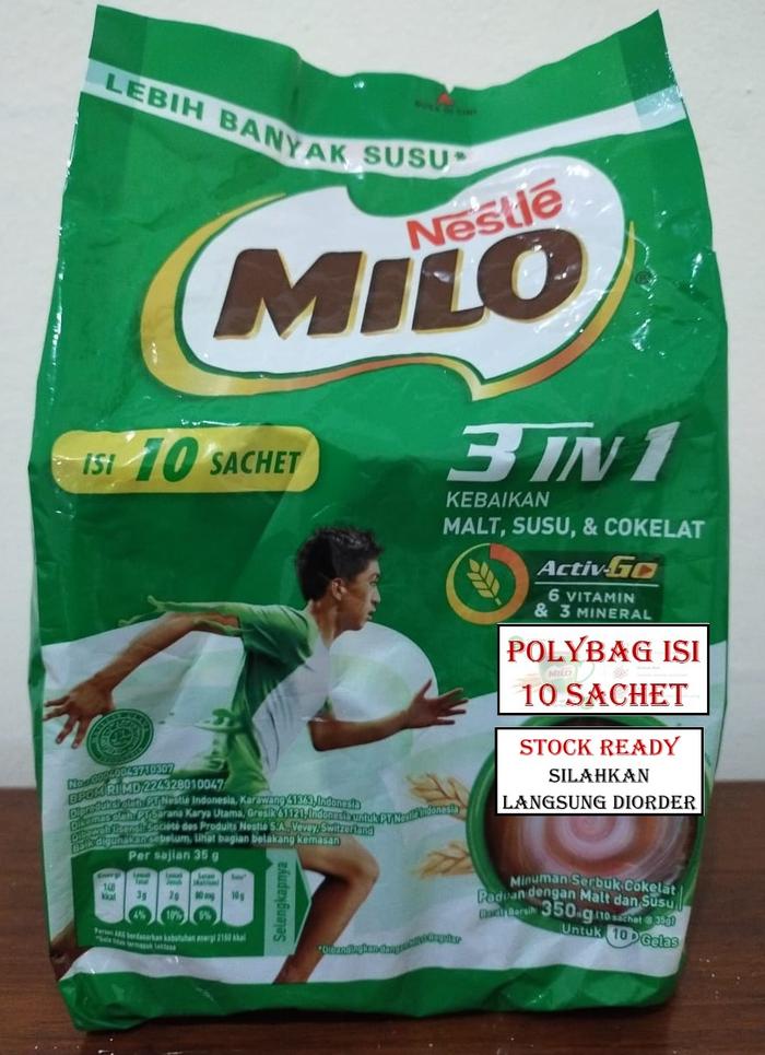 Gambar Milo Active Go 3 In 1 10x35 gr (1 Renceng isi 10 Sachet) dari Pardosi Grocery undefined Tokopedia