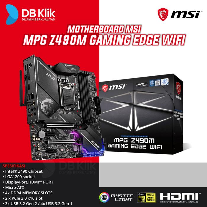 Motherboard MSI MPG Z490M Gaming Edge Wifi MB MSI MPG Z490 M Edge