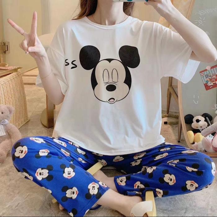Gambar setelan import fashion baju tidur jumbo wanita CP - motif miki dari Nice09shop undefined Tokopedia