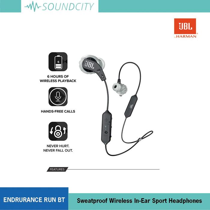 Gambar JBL Endurance RUN BT In-Ear Bluetooth Sport Headset Sweatproof - Hitam dari Soundcity Official Store undefined Tokopedia