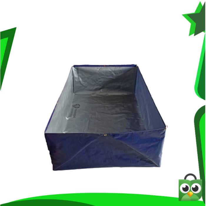 Gambar terpal kolam ikan kotak ukuran (150x100x25cm) tipe a5 Korea - BIRU SILVER dari pondok_terpal_Archived undefined Tokopedia