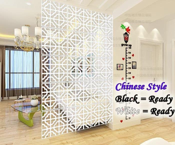 Gambar VINTAGE 3D CHINESE STYLE TIRAI GANTUNG / PARTISI PENYEKAT RUANGAN - Putih dari METHWALLSTICKER Kab. Bekasi Tokopedia