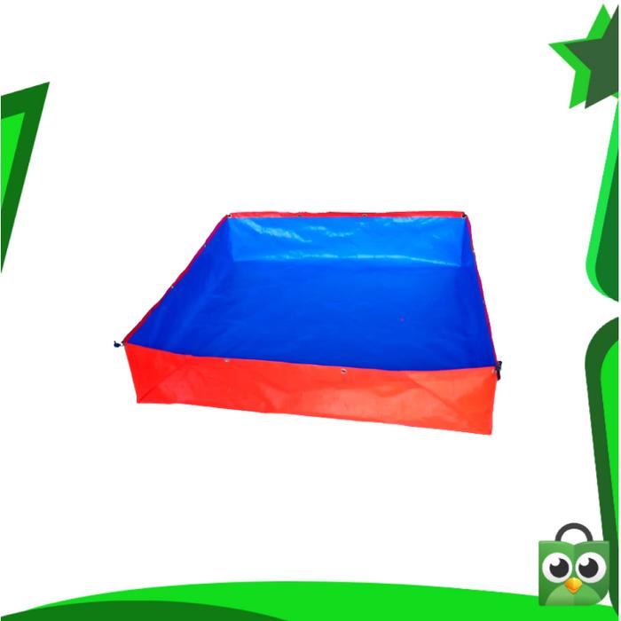 Gambar terpal kolam ikan kotak ukuran (150x200x25cm) tipe a5 Korea - OREN BIRU dari pondok_terpal_Archived undefined Tokopedia