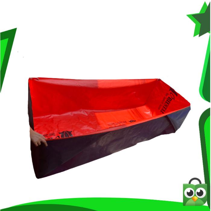 Gambar terpal kolam ikan kotak ukuran (150x200x25cm) tipe a5 Korea - BIRUTUA OREN dari pondok_terpal_Archived undefined Tokopedia