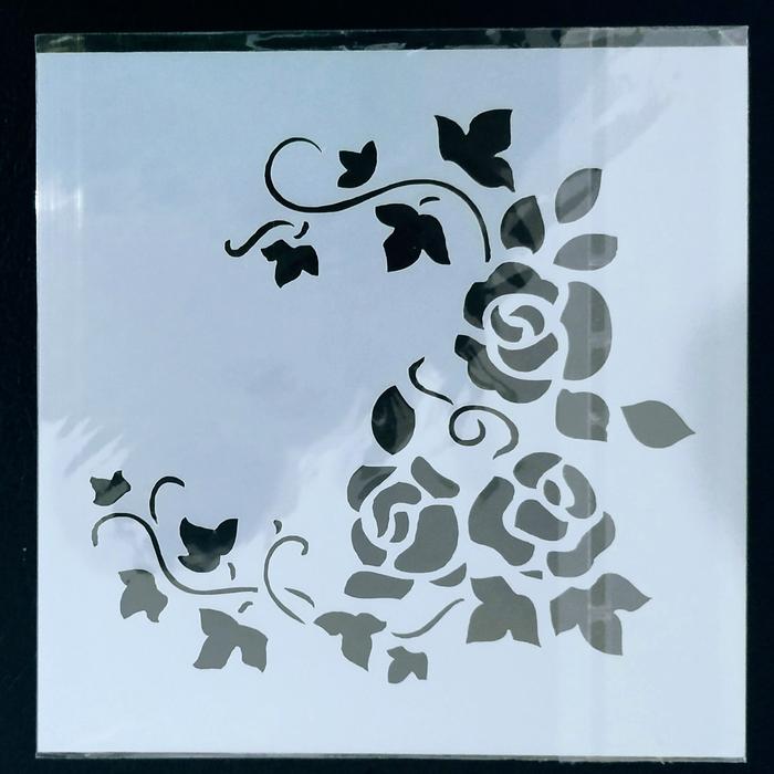 Gambar Stensil Stencil Sablon motif Floral Tanaman Bunga - layering flower dari Good Choices undefined Tokopedia