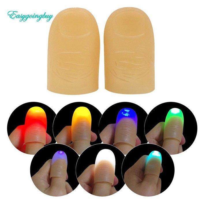 Gambar 2Pcs Mainan Jari Jempol Lampu LED Menyala untuk Properti Trik Sulap - Merah dari Nesstore69 undefined Tokopedia
