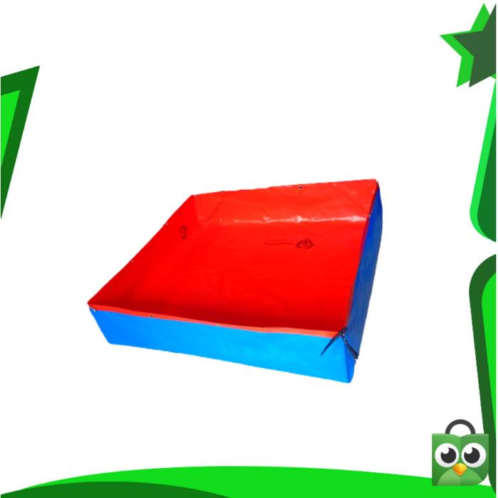 Gambar terpal kolam ikan kotak ukuran (150x100x25cm) tipe a5 Korea - BIRU OREN dari pondok_terpal_Archived undefined Tokopedia