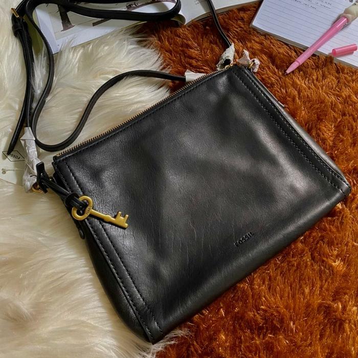 Jual fossil emma crossbody black Kota Bekasi