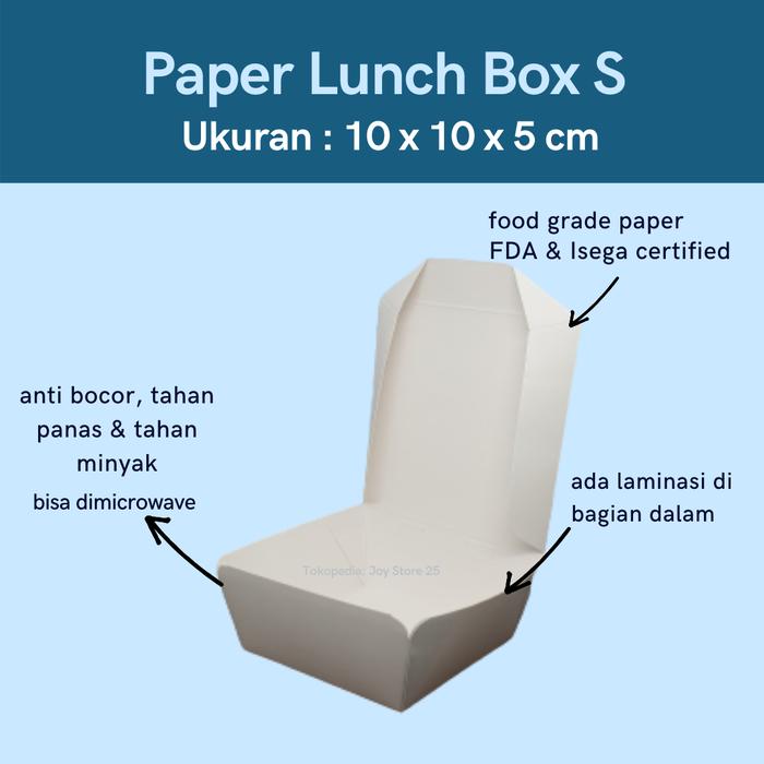 Gambar PAPER LUNCH BOX UKURAN S - 10X10X5 CM dari Joy Store 25 undefined Tokopedia