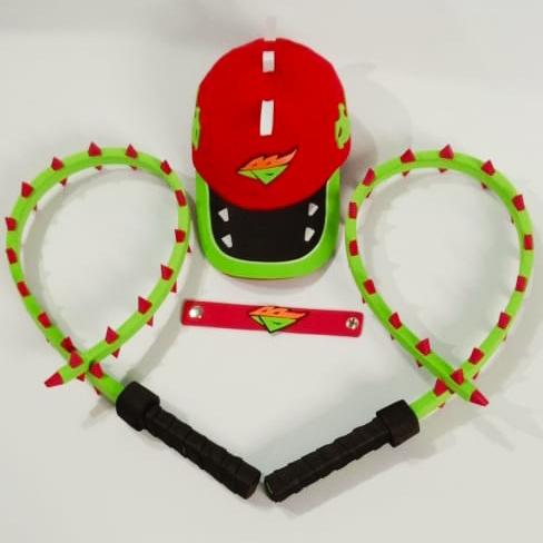 Gambar topi boboiboy pyronite +cambuk free gelang dari akhsanikhsanshop undefined 4 Tokopedia