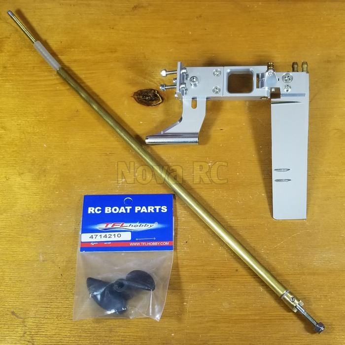 Gambar Rc boat Tfl propeller 47mm shaft flexible 35cm rudder strut 70x110mm dari Nova RC_NEW undefined Tokopedia