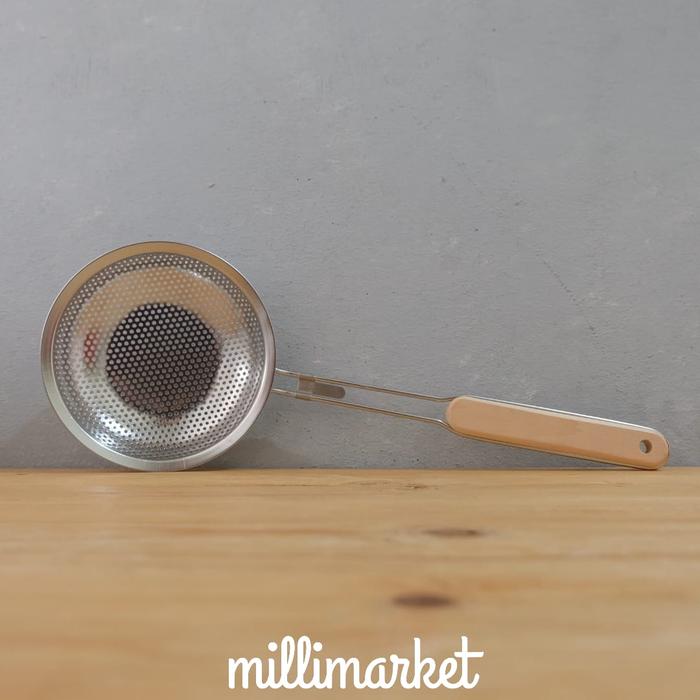 Gambar Serok Mie/Tirisan Gorengan/Saringan Mie Stainless / Tirisan Saringan - Size - L dari millimarket undefined Tokopedia