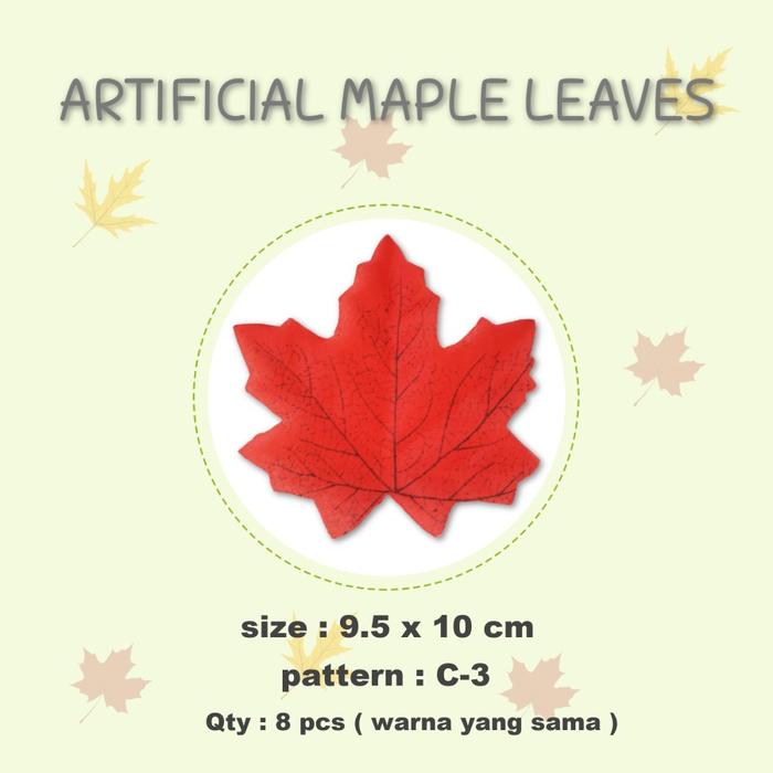 Gambar Artificial Maple leaves / daun maple palsu untuk fotografi isi 8 pcs - C-3 dari Art Addict undefined Tokopedia
