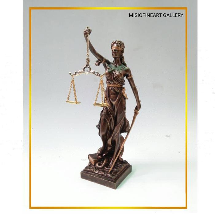 Gambar Patung Dewi Keadilan/ Dewi Justitia / Lady of Justice - Gold Selection dari Misiofineart Gallery undefined Tokopedia