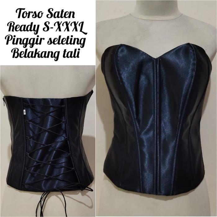 Gambar Sarirna Kemben Long Torso Korset Tali Bustier Kamisol Jumbo S - XXXL - Hitam, M dari yuken12 undefined Tokopedia