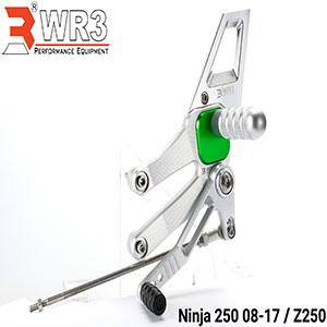 Gambar Footstep / Underbone Racing Depan WR3 V-Series Ninja 250 FI / Z250 - Silver Hijau dari WR3 Kota Administrasi Jakarta Barat Tokopedia