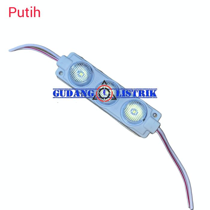 Gambar Led Module Anti Air 3 Mata 12V SAMSUNG LED 7520 Jenis Cahaya Focus - Putih, 12V dari GUDANG LISTRIK PTK undefined Tokopedia