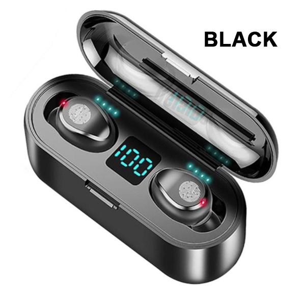 Gambar F9 Headset Wireless Bluetooth 5.0 Stereo 9d Anti Air With Charger Case - Hitam dari TAMOZ STORE undefined Tokopedia