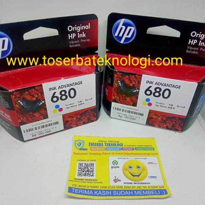 Gambar Cartridge Tinta HP 680 Warna Original dari Toserba Teknologi store undefined Tokopedia