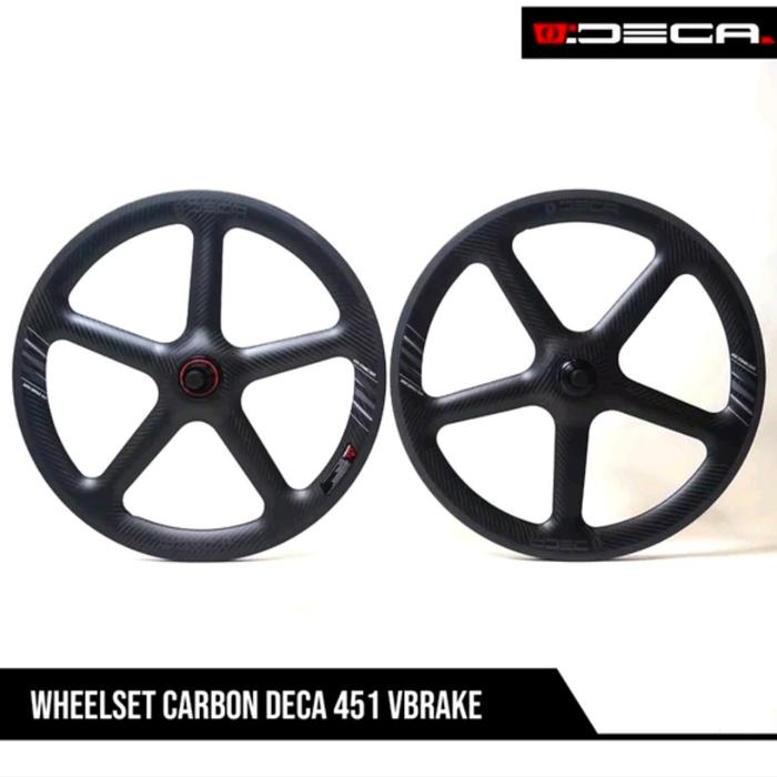 Jual wheelset Java Deca 20 451 v brake / rim brake carbon no nautilus ...