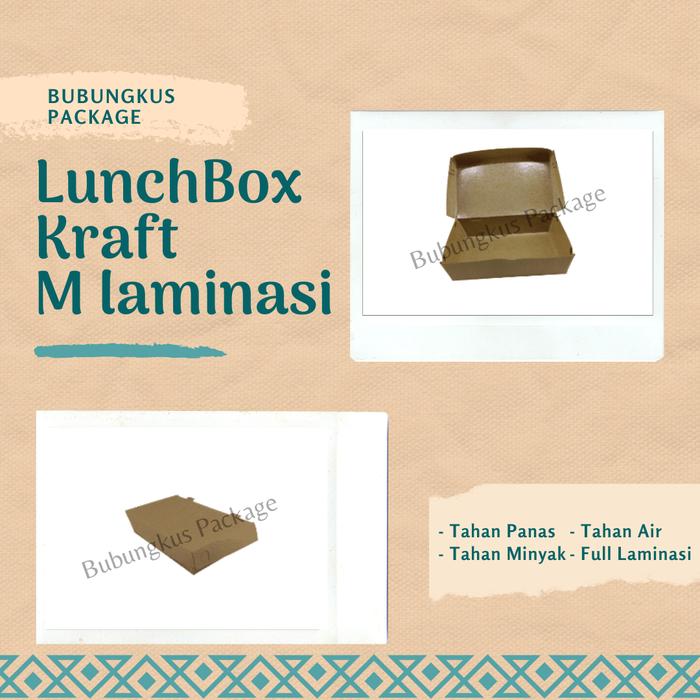 Gambar Lunchbox Polos kuncian 1pcs / Paper Lunchbox Ivory / Lunch box Kraft L - Kraft M Polos dari Bubungkus Package undefined Tokopedia