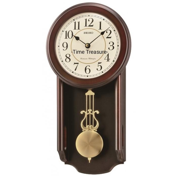 Gambar Jam Dinding Kayu Original Seiko QXH063 / QXH063B. Garansi Resmi dari Time Treasure undefined Tokopedia