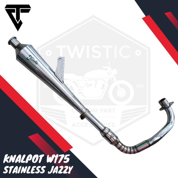Gambar Knalpot Muffler Full System Stainless Trompet Jazzy Motor W175 Custom dari TWISTIC CUSTOM undefined Tokopedia